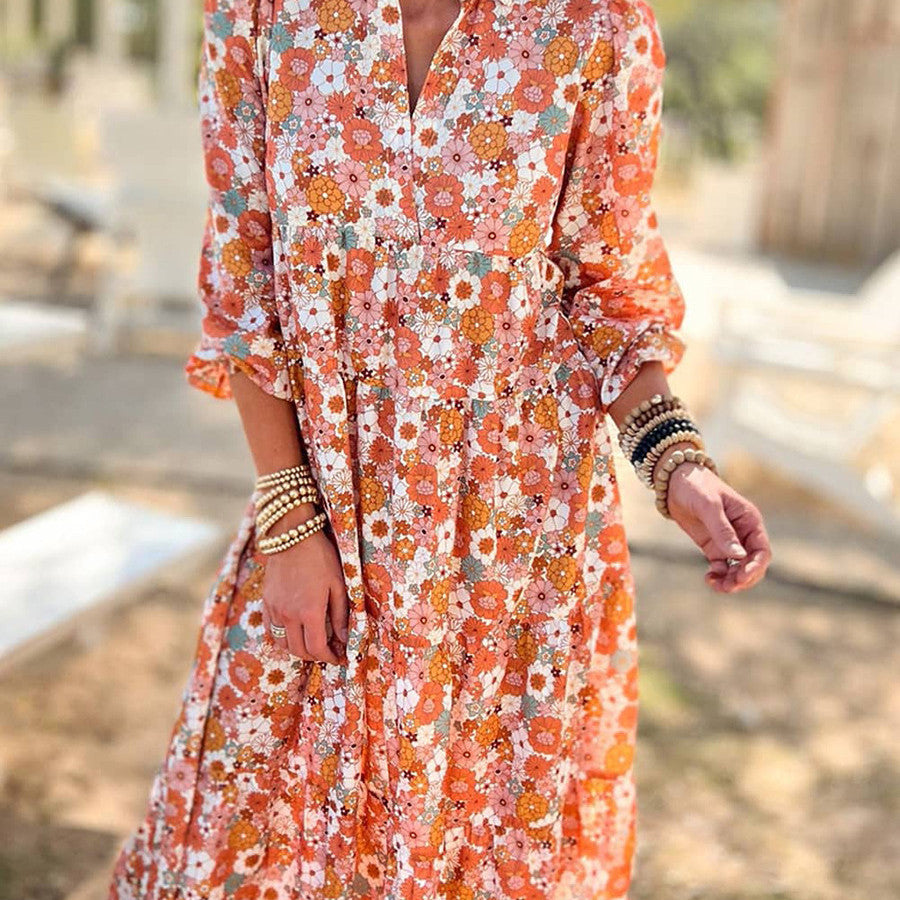 Bohemian Style Printed Dress