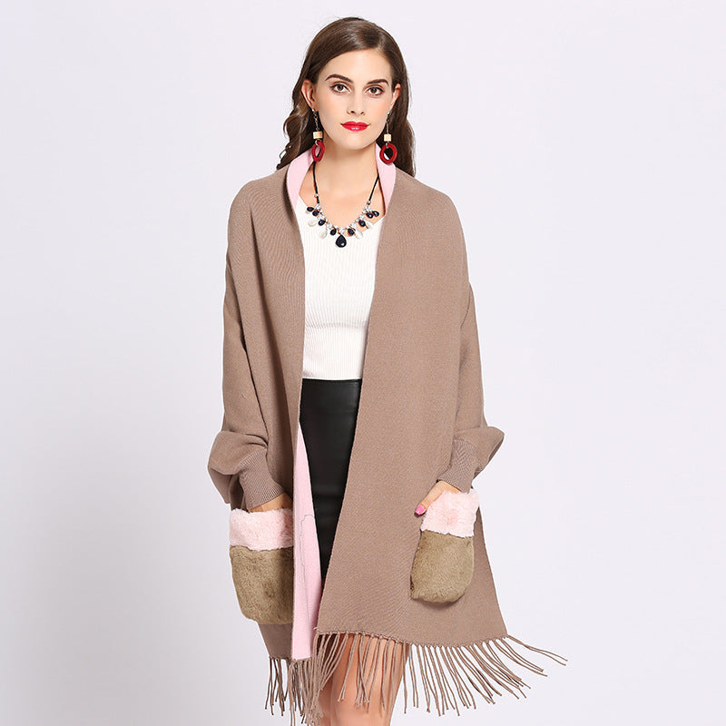 Knitted Cape for Women