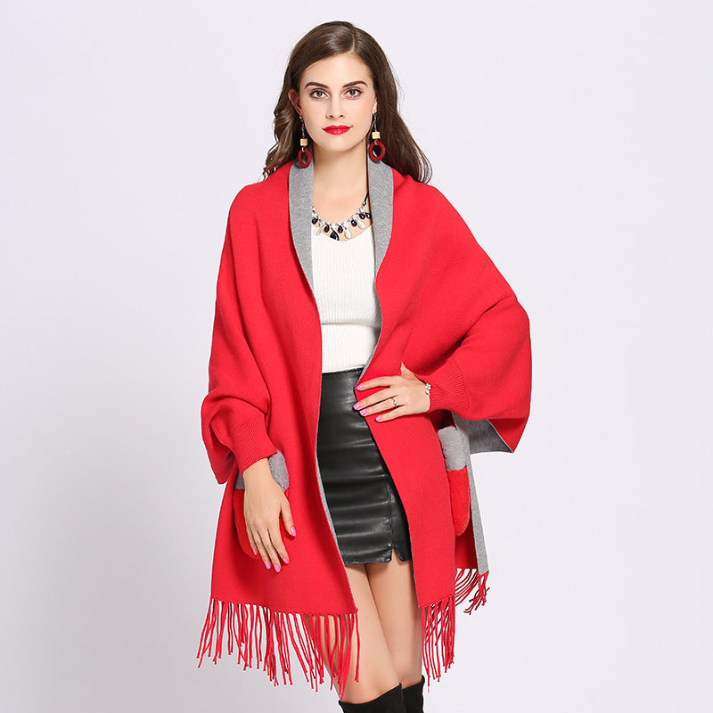 Knitted Cape for Women