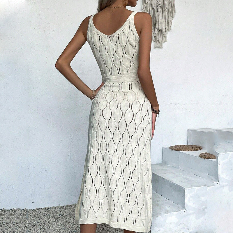 Beach Dress Women's Solid Colour Knitted