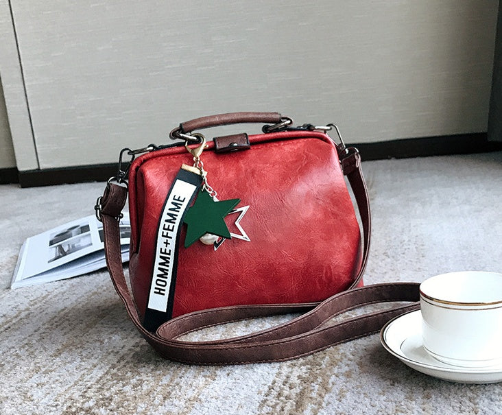 New Fashion Handbags Trend Line Retro Ladies Shoulder Doctor Bag