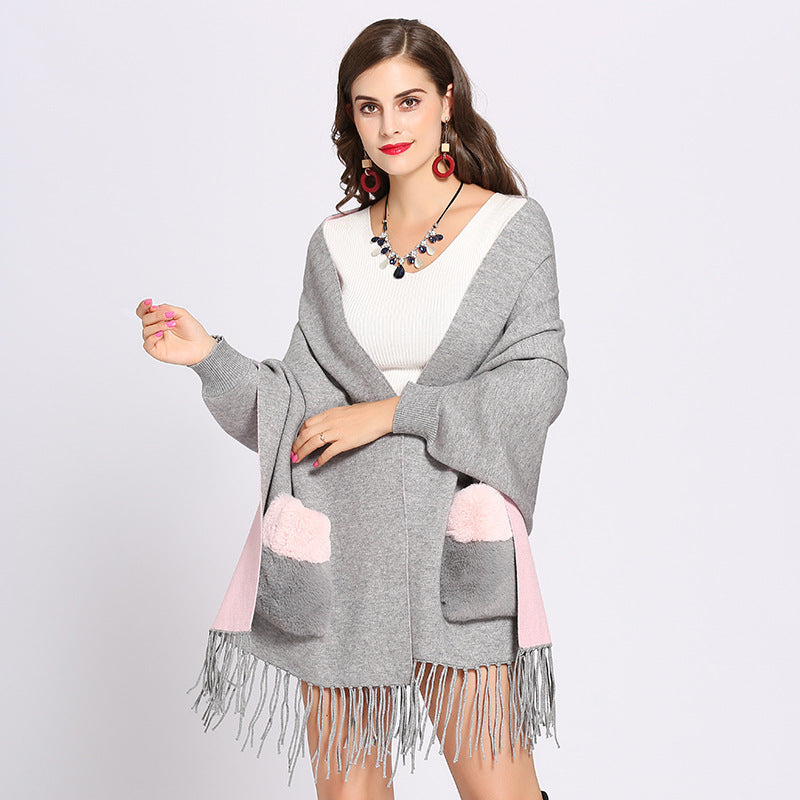 Knitted Cape for Women
