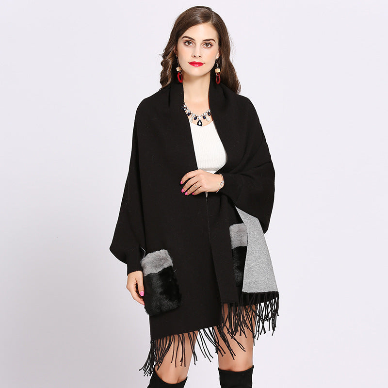 Knitted Cape for Women