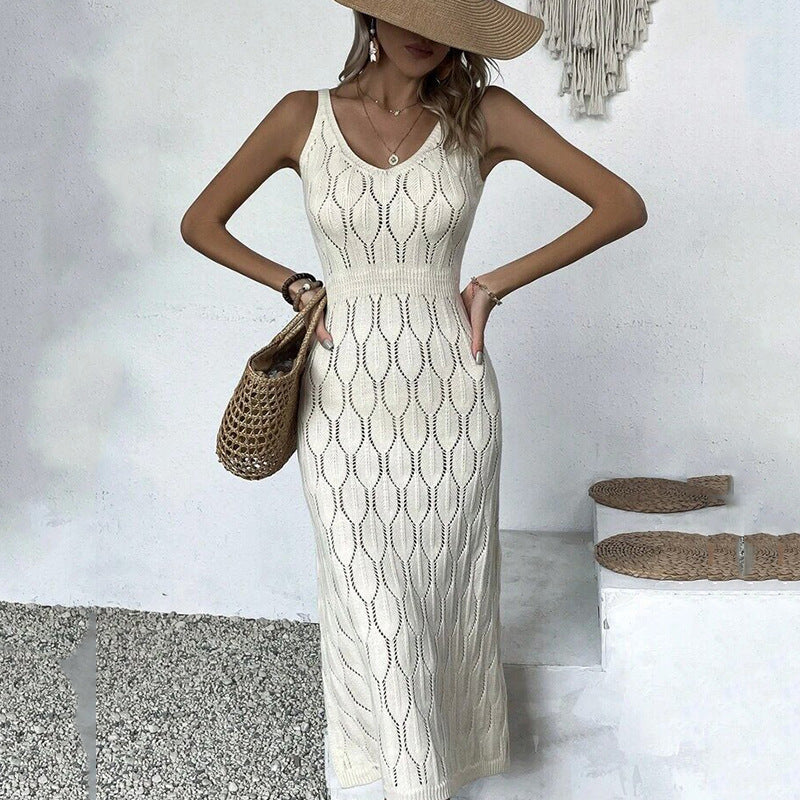Beach Dress Women's Solid Colour Knitted
