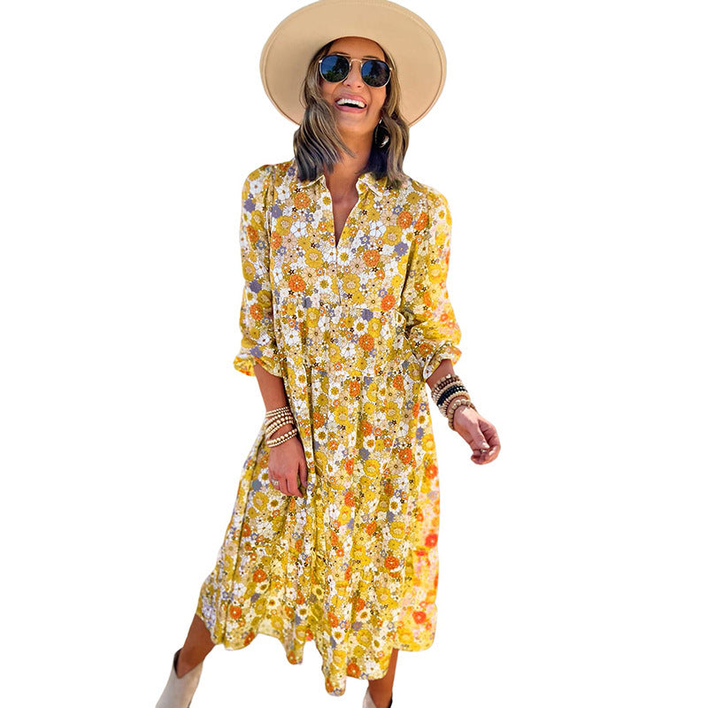 Bohemian Style Printed Dress