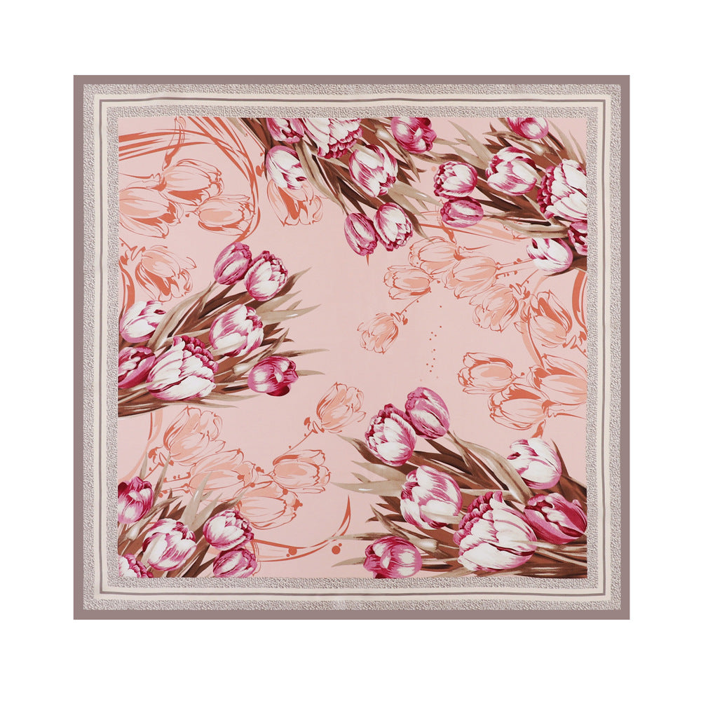 Flower Elegant High-end Imitated Silk Scarves
