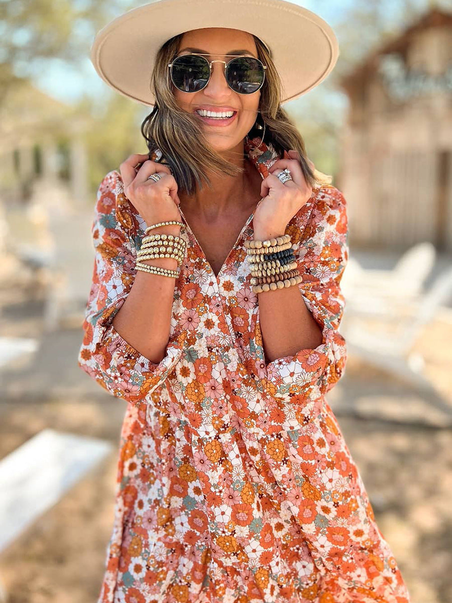Bohemian Style Printed Dress