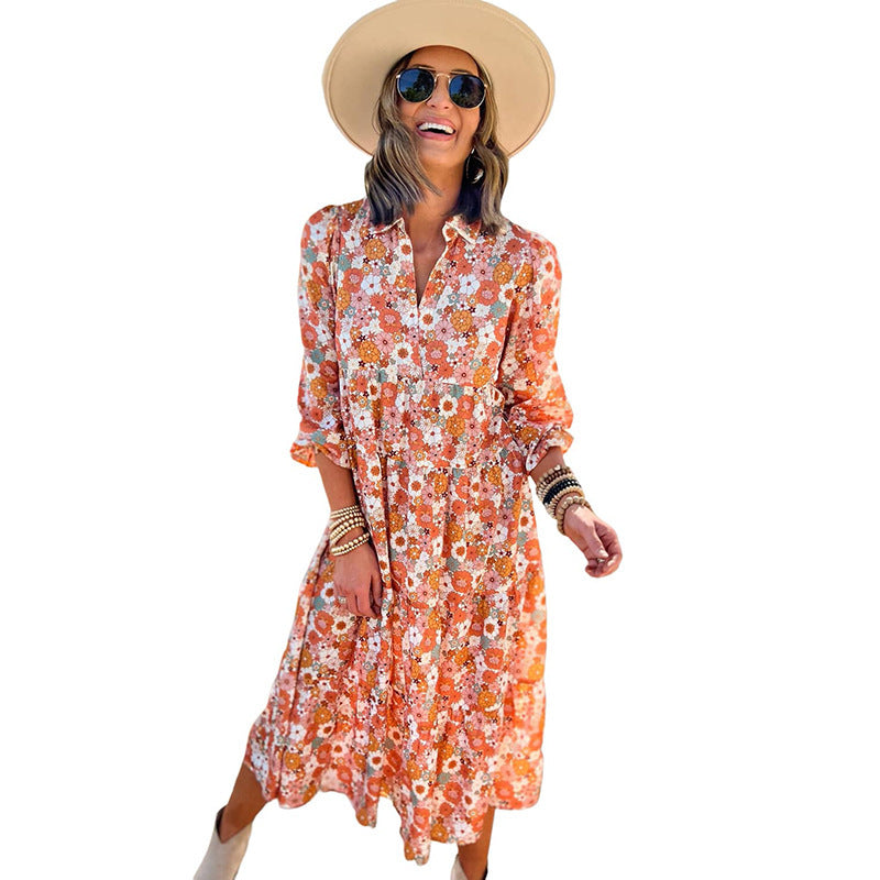 Bohemian Style Printed Dress