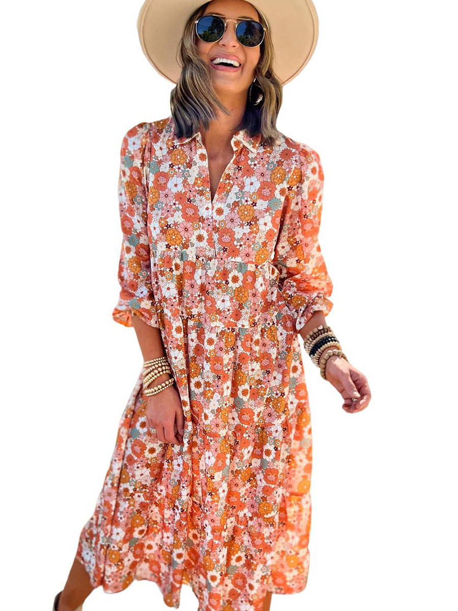 Bohemian Style Printed Dress