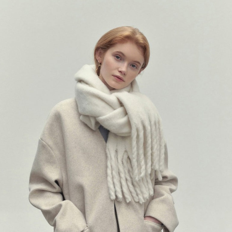 Fashionable Solid Colour Versatile Soft And Warm Long Scarf