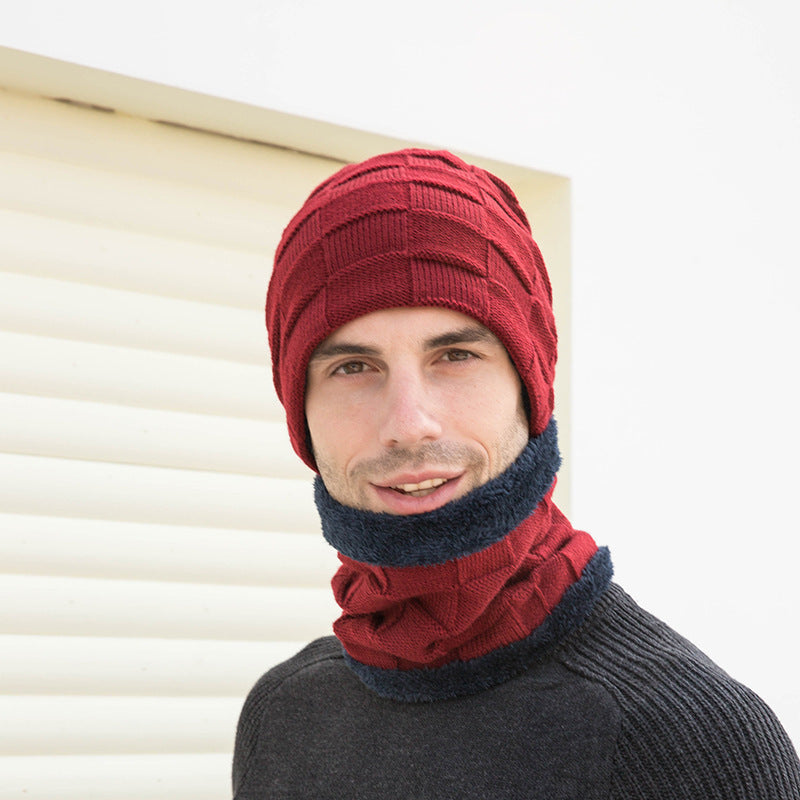 Men's Hat, Scarf and Gloves Three-piece