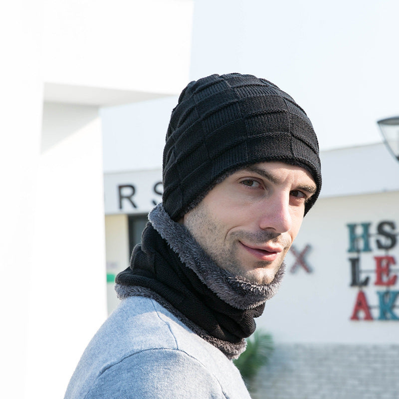 Men's Hat, Scarf and Gloves Three-piece