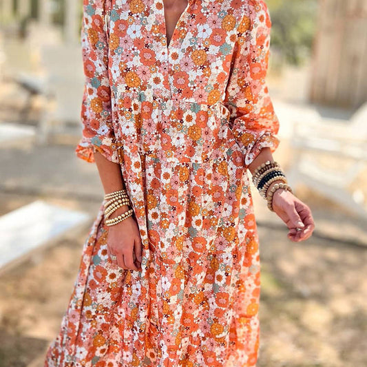 Bohemian Style Printed Dress