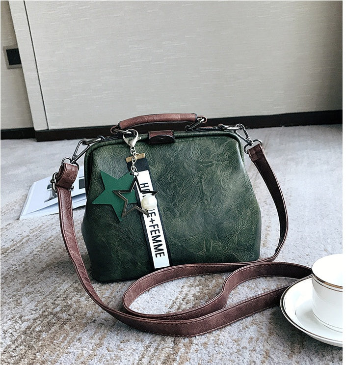New Fashion Handbags Trend Line Retro Ladies Shoulder Doctor Bag