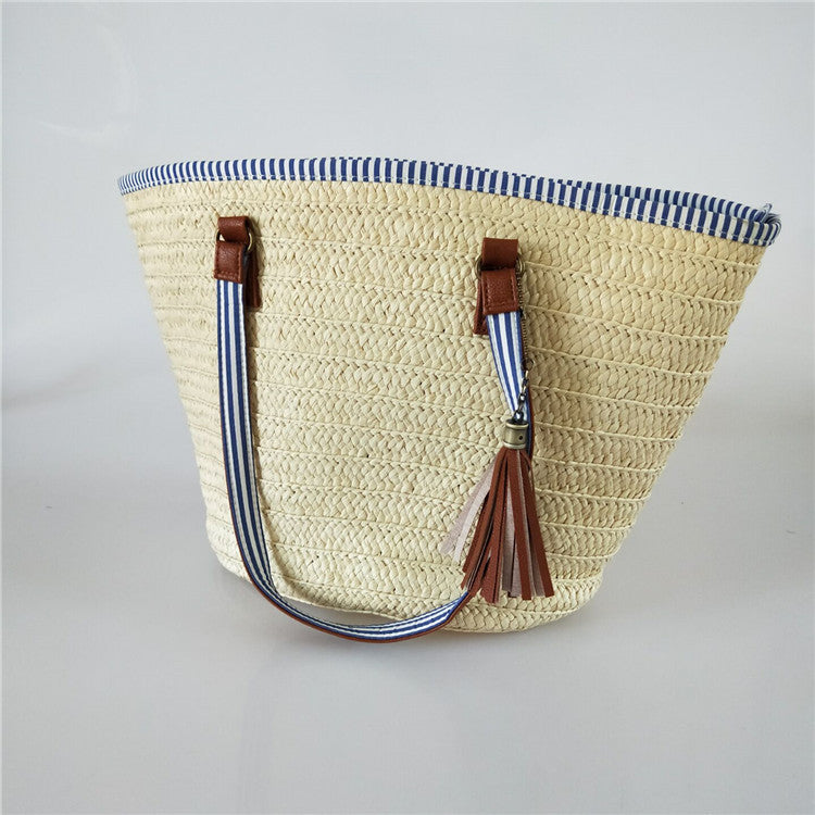 Large handbag woven  European And American shoulder