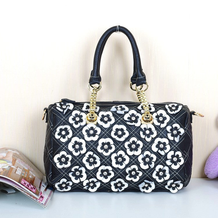 Leather Handbags Color Flower