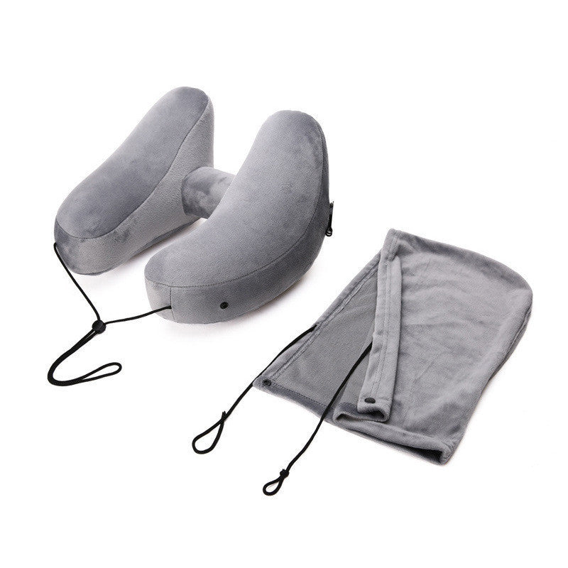 Travel Pillows H Shaped Inflatable for Neck and Airplane Sleeping Cushion