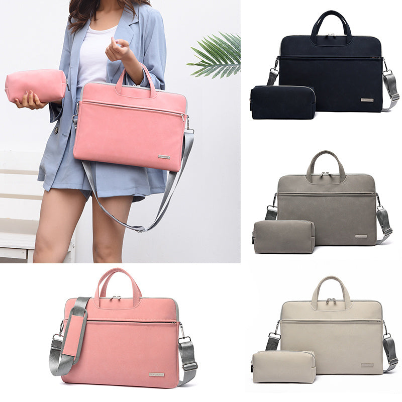 Women Laptop Bag Notebook Carrying Case Briefcase For Mac book Air 13.3 14 15.6 Inch Men Handbags Shoulder Mouse Bag