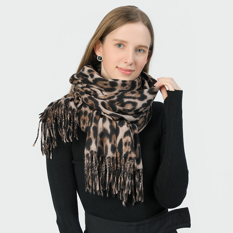 Leopard Print Scarf Women's