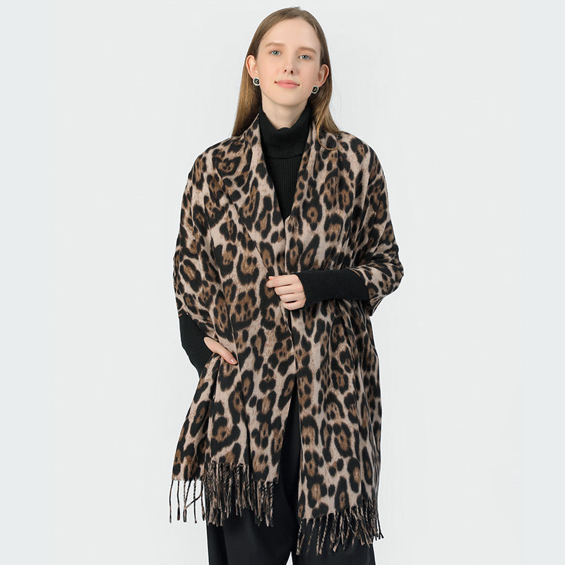 Leopard Print Scarf Women's