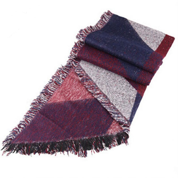 Women's Scarf Plaid Shawl Warm Thick Autumn and Winter European