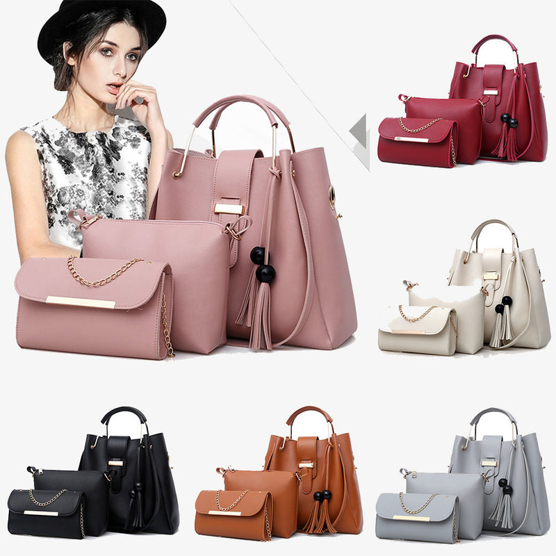 Women Handbags 3 Pcs Shoulder Bags Casual