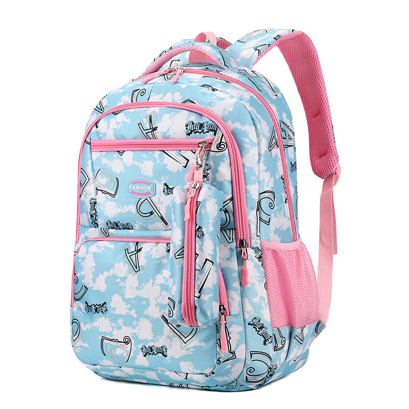 New Letter Print Backpack Primary School Students Schoolbag For Girls