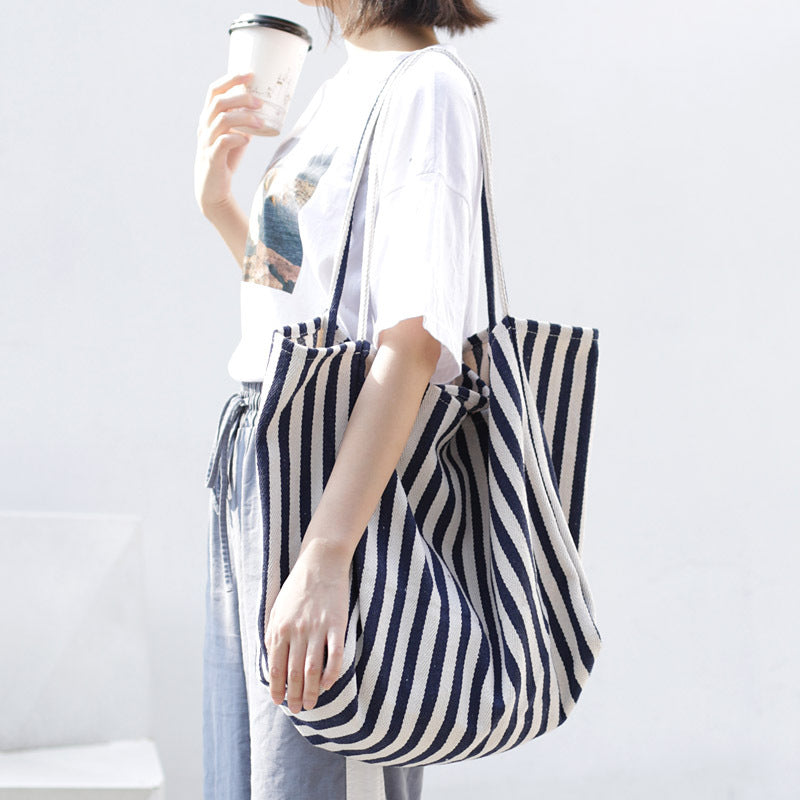 Striped Bags High Capacity Shoulder Bags