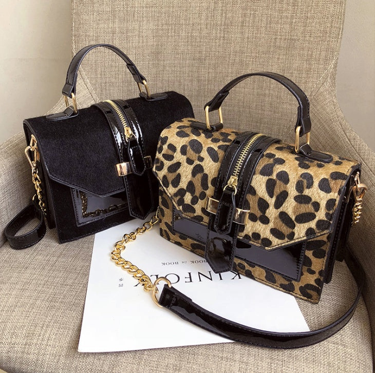 Handbags Leopard Print Shoulder For Women With Zipper