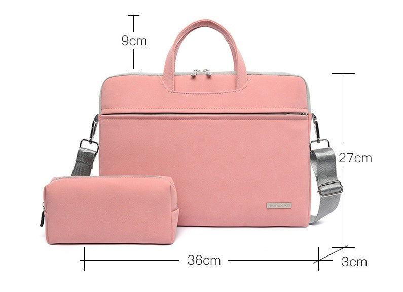 Women Laptop Bag Notebook Carrying Case Briefcase For Mac book Air 13.3 14 15.6 Inch Men Handbags Shoulder Mouse Bag