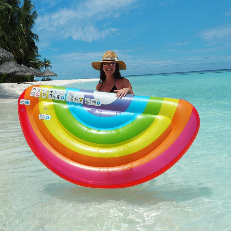 Rainbow inflatable floating  bed