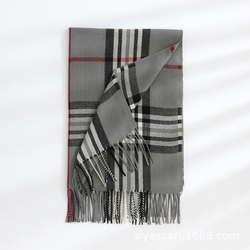 Fashion Classic Plaid Scarf Women