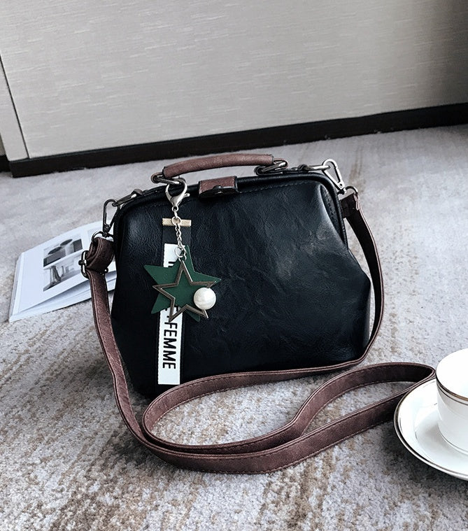 New Fashion Handbags Trend Line Retro Ladies Shoulder Doctor Bag