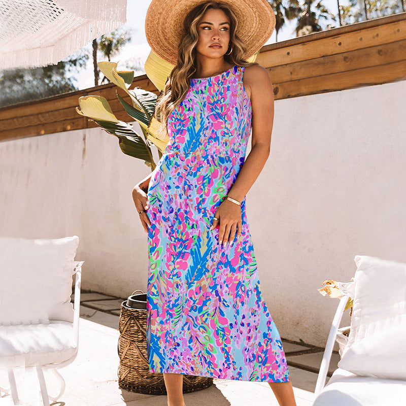 Women's Printing Maxi Dress