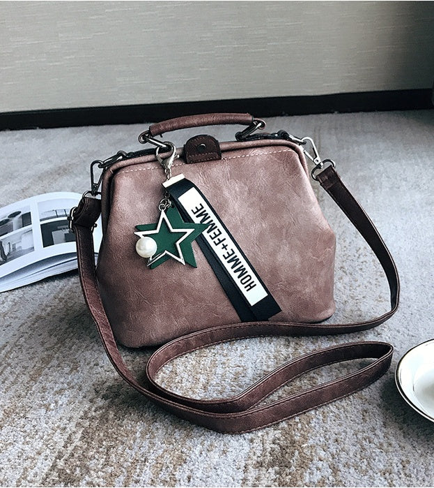 New Fashion Handbags Trend Line Retro Ladies Shoulder Doctor Bag