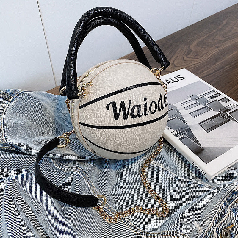 Basketball Shape Handbags and Purses for Shoulder Crossbody Girls and Ladies