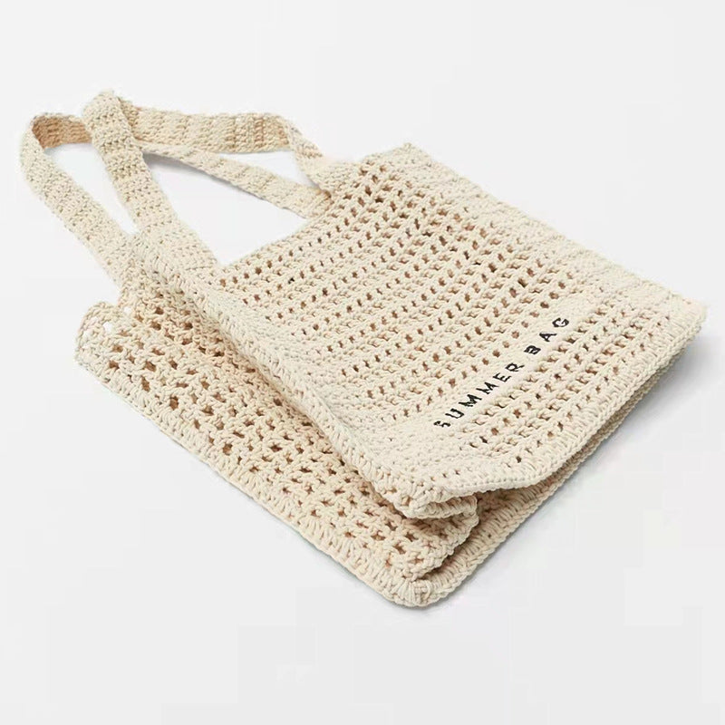 Hollow Crochet Handbag Straw Summer