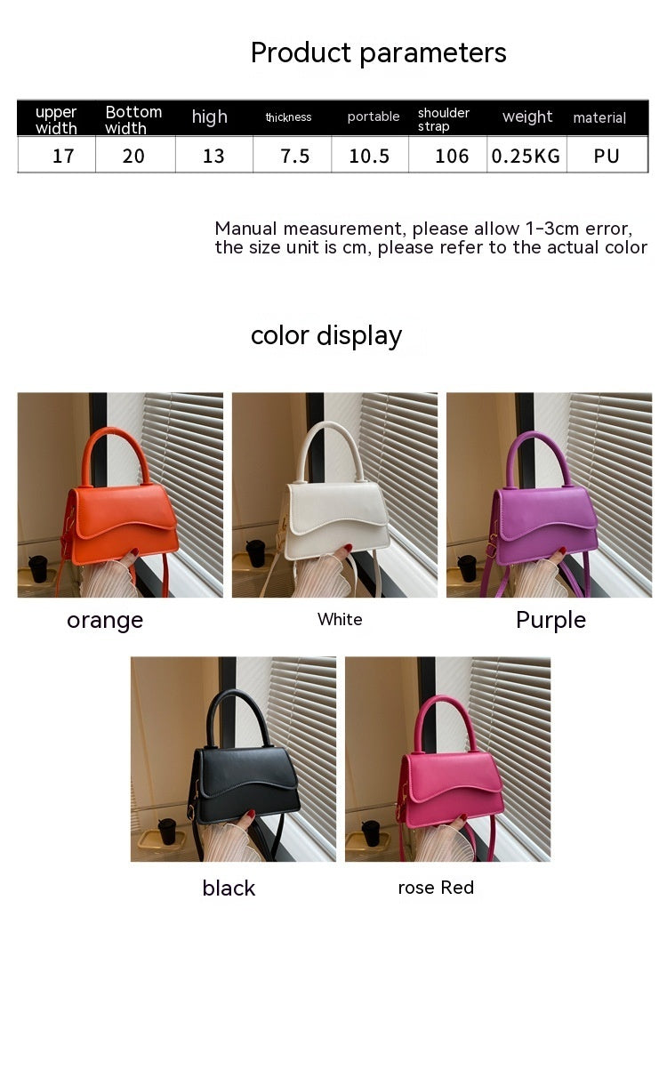 Fashion Handbag Simple Solid Color Tote