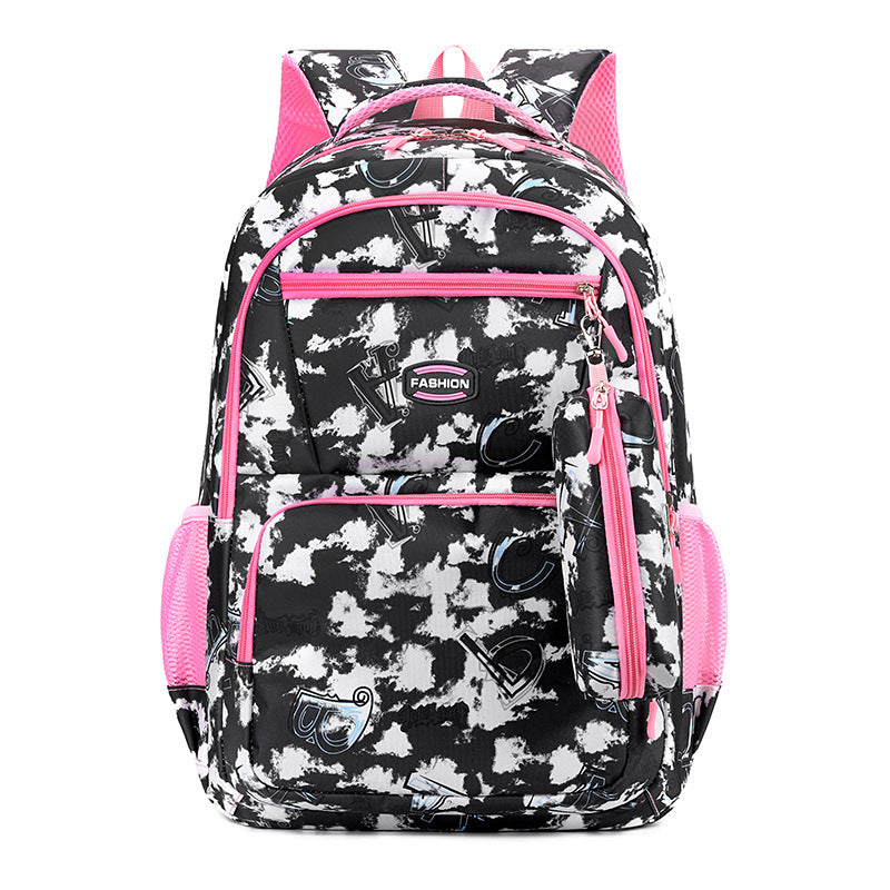 New Letter Print Backpack Primary School Students Schoolbag For Girls