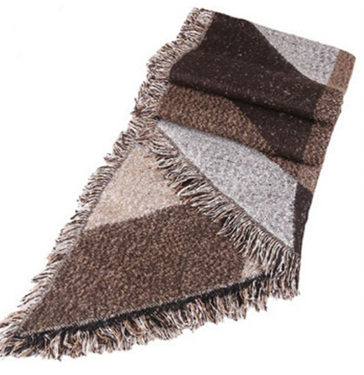 Women's Scarf Plaid Shawl Warm Thick Autumn and Winter European