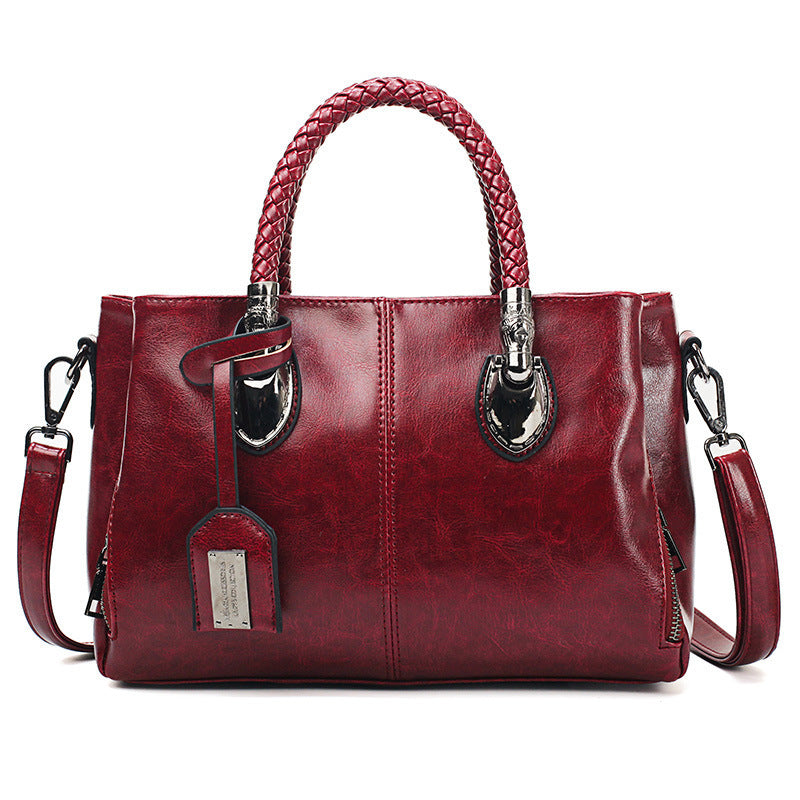 Women Handbags Vintage Oil Wax leather luxury