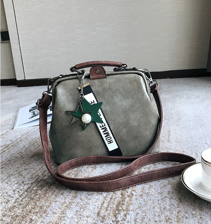 New Fashion Handbags Trend Line Retro Ladies Shoulder Doctor Bag