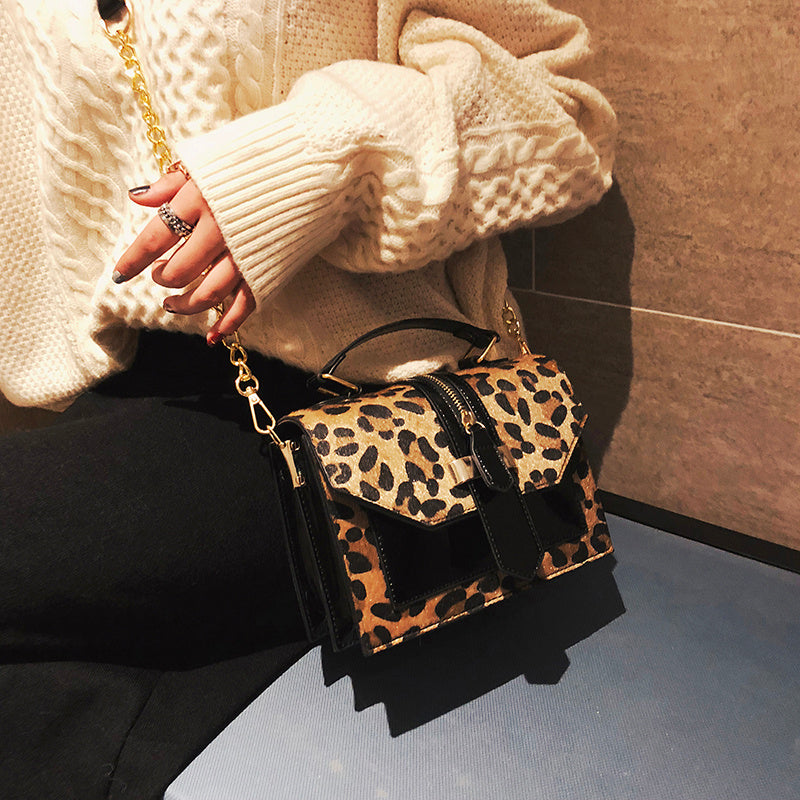 Handbags Leopard Print Shoulder For Women With Zipper