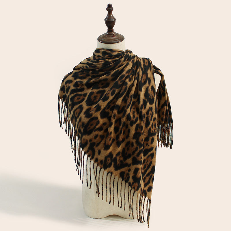 Leopard Print Scarf Women's