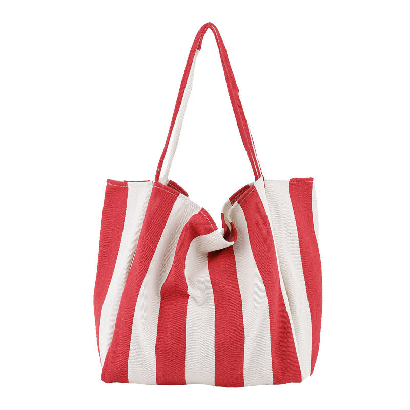 Striped Bags High Capacity Shoulder Bags