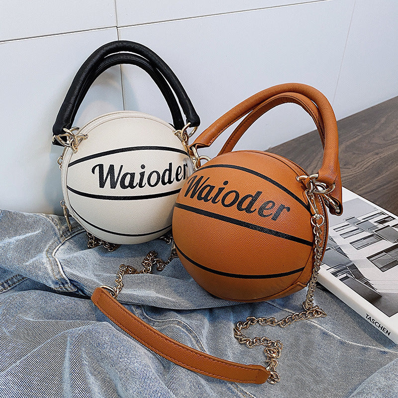 Basketball Shape Handbags and Purses for Shoulder Crossbody Girls and Ladies
