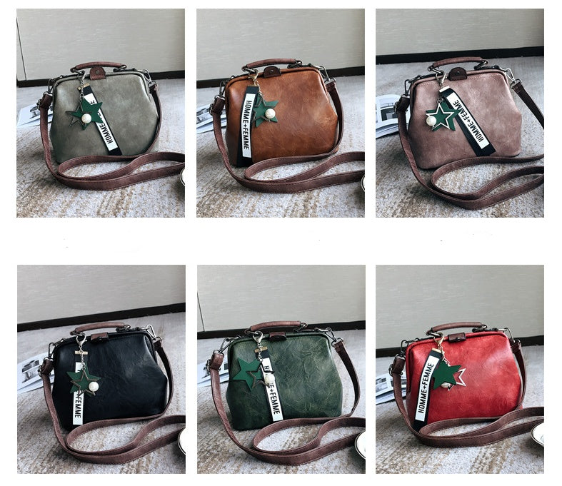 New Fashion Handbags Trend Line Retro Ladies Shoulder Doctor Bag