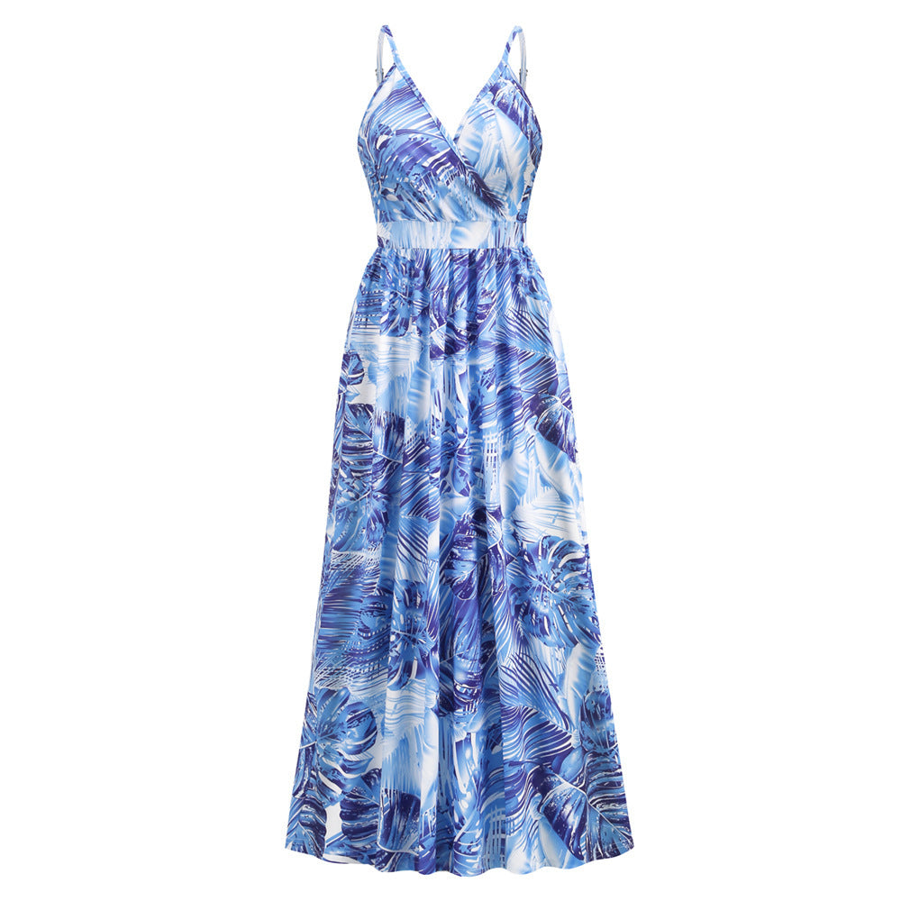 Flowers Long Dress Summer Swing Beach