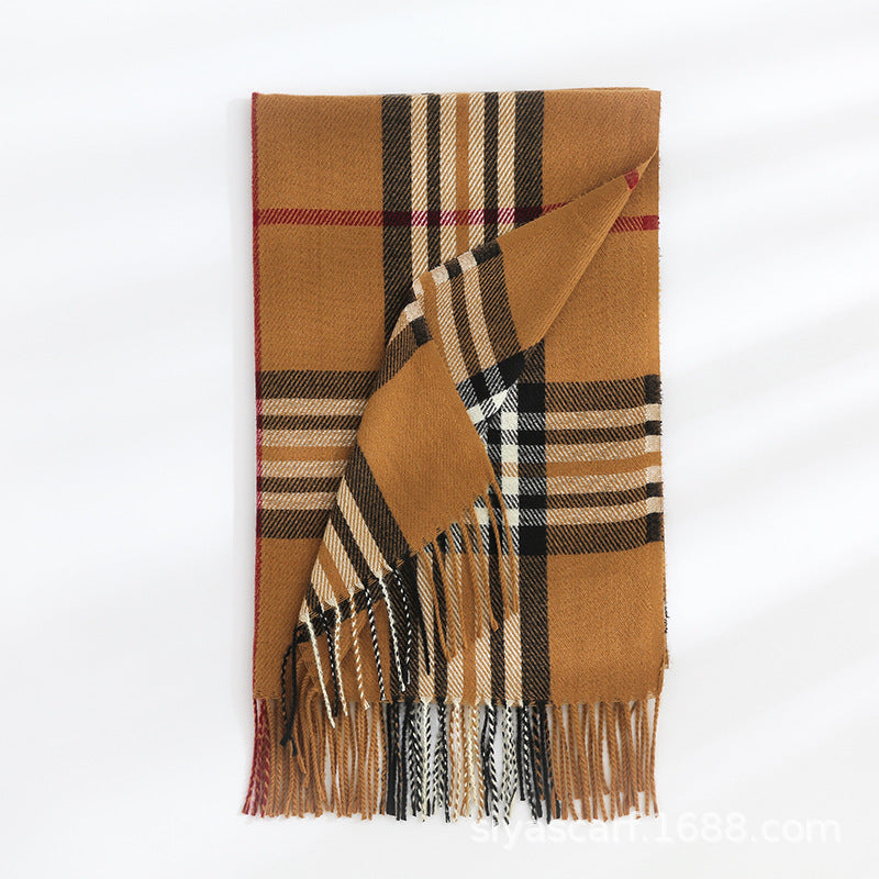 Fashion Classic Plaid Scarf Women