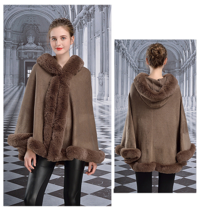 European And American Hooded Cloak Shawl